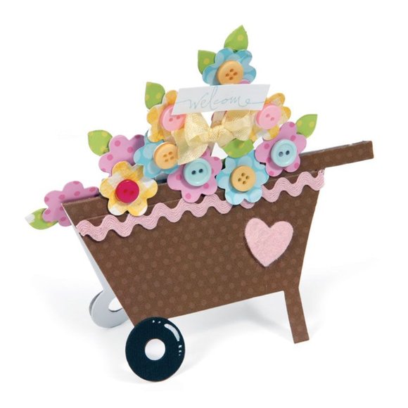 Sizzix Bigz Die - Wheelbarrow & Flowers - Picture 2 of 8